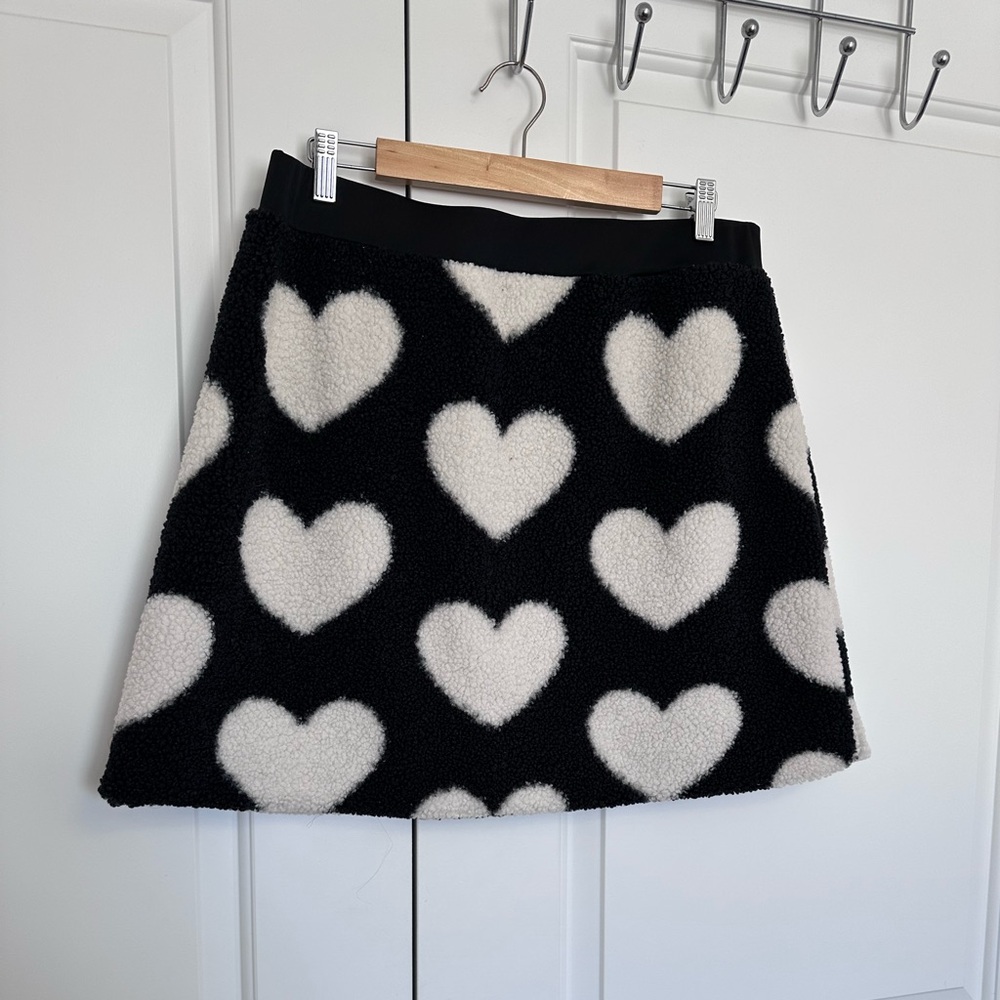 Teddy bear black and white mini skirt